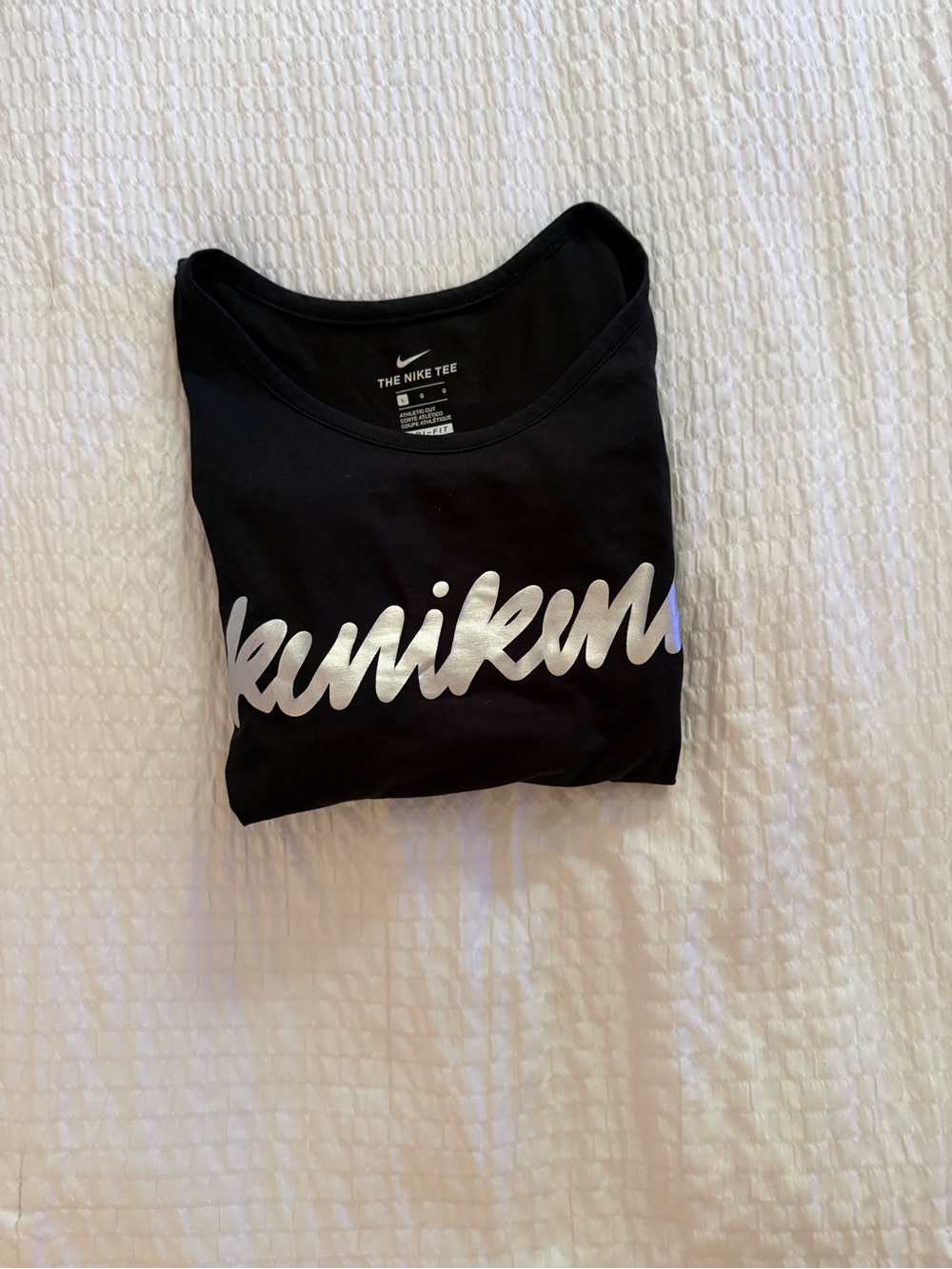Nike Black Tank Top with Silver Script Logo